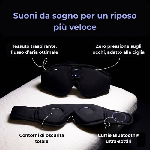 Mascherina per Dormire Bluetooth
